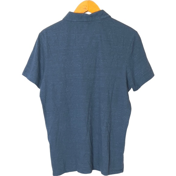 Rock & Republic Blue Space Dye Soft Iconic Polo T Shirt M - Picture 2 of 7